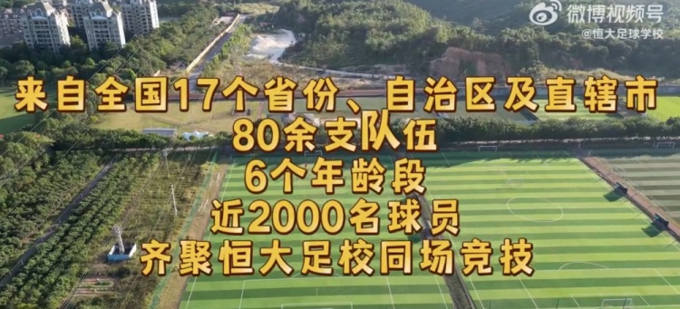 2025恒大足校“冬训杯”即将开赛，全国80余支队伍近2000球员参赛