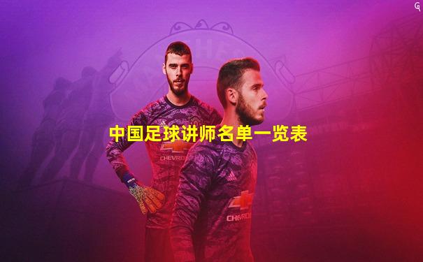 中国足球讲师名单一览表